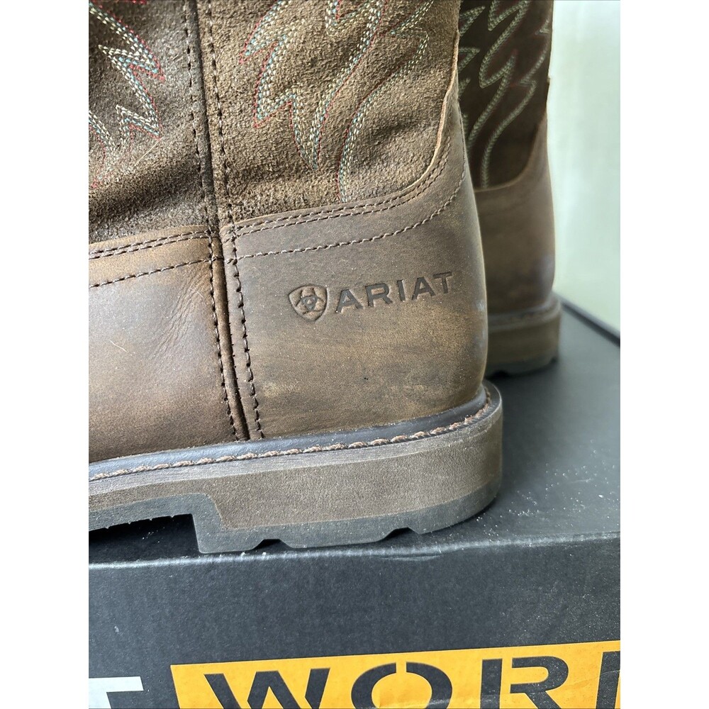 Ariat Boots Groundbreaker EE 13 Brown Square Soft Toe Electrical Hazard - Picture 11 of 15